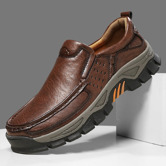 Men’s Plus-Size Leather Outdoor Hiking Shoes
