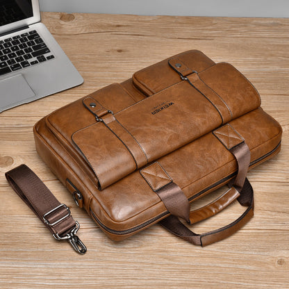 Men’s Business Crossbody Laptop Briefcase