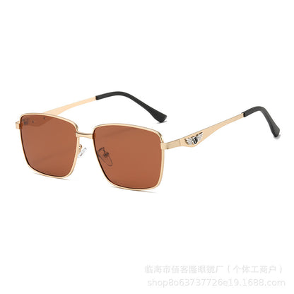 Men’s Metal Square Polarized Sunglasses