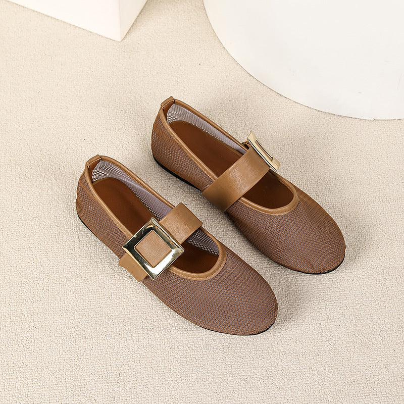 Women’s Breathable Mesh Mary Jane Flats