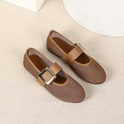 Women’s Breathable Mesh Mary Jane Flats