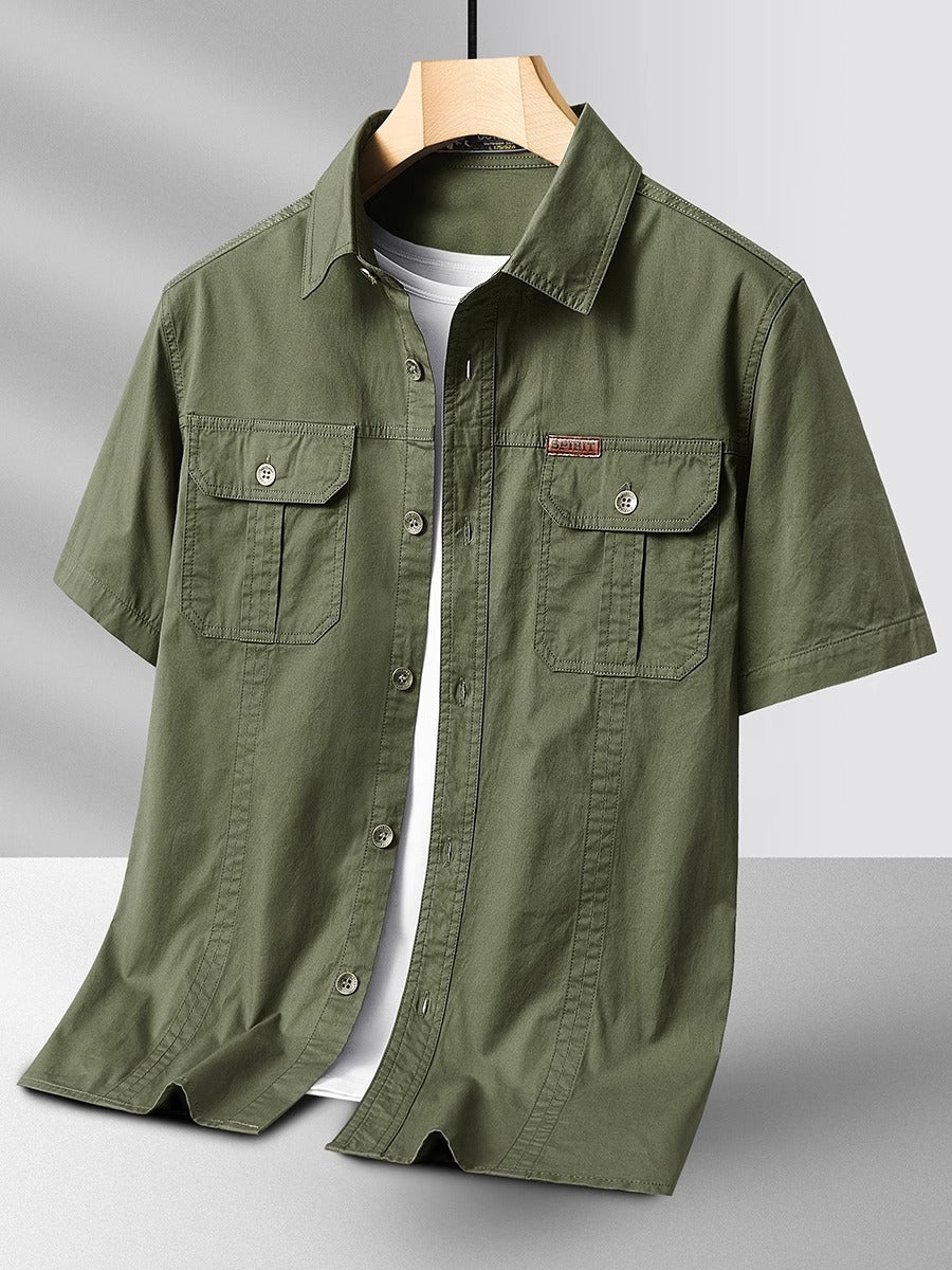 Men’s American Workwear Multi-Pocket Short-Sleeve Shirt