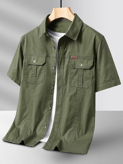 Men’s American Workwear Multi-Pocket Short-Sleeve Shirt