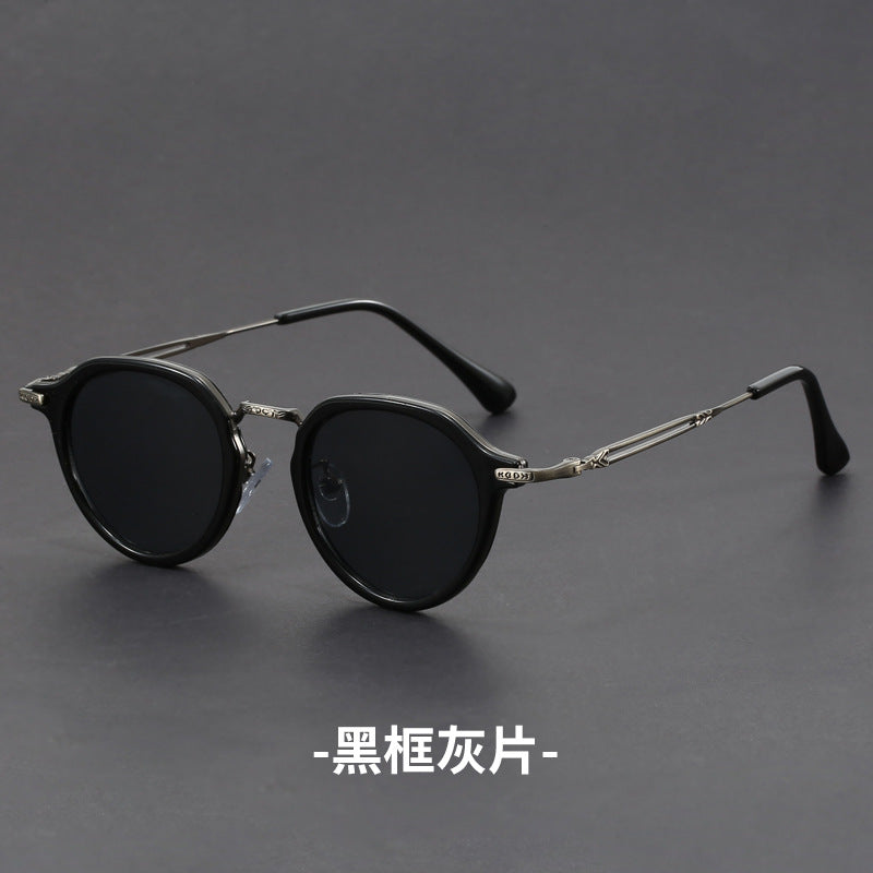 Unisex Steampunk Round Frame Retro Sunglasses