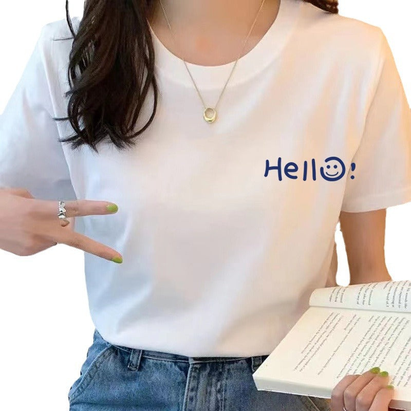Women’s Pure Cotton Loose-Fit Crew Neck T-Shirt
