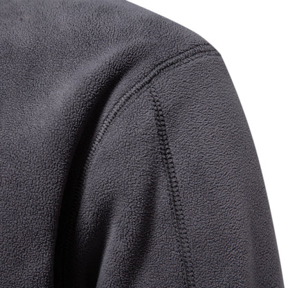 Men’s Half-Zip Fleece Stand Collar Sweatshirt
