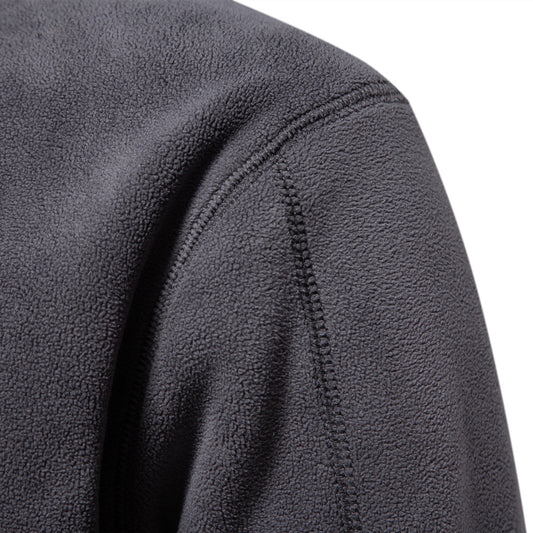 Men’s Half-Zip Fleece Stand Collar Sweatshirt
