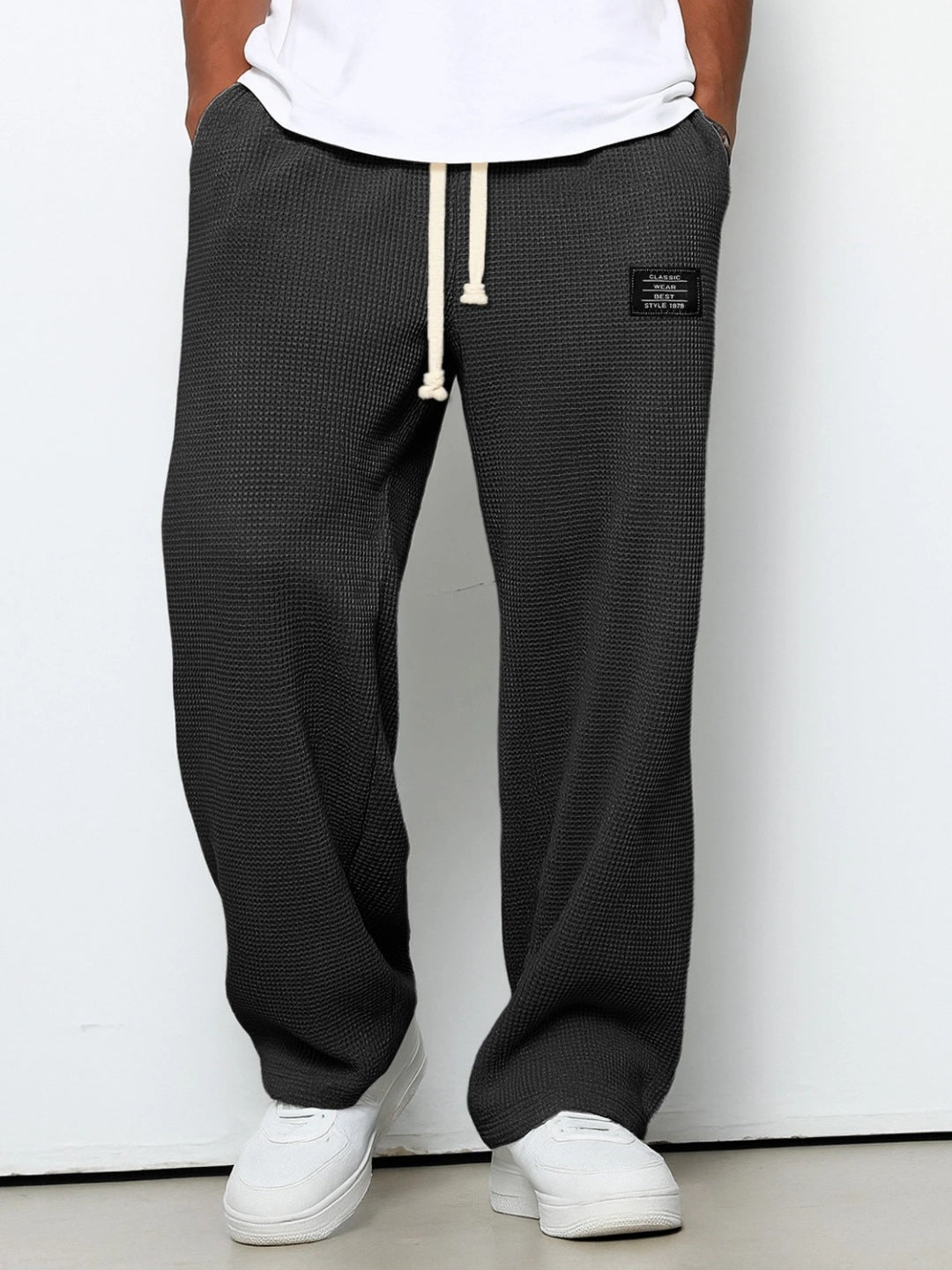 Men’s Loose-Fit Drape Straight-Leg Sweatpants