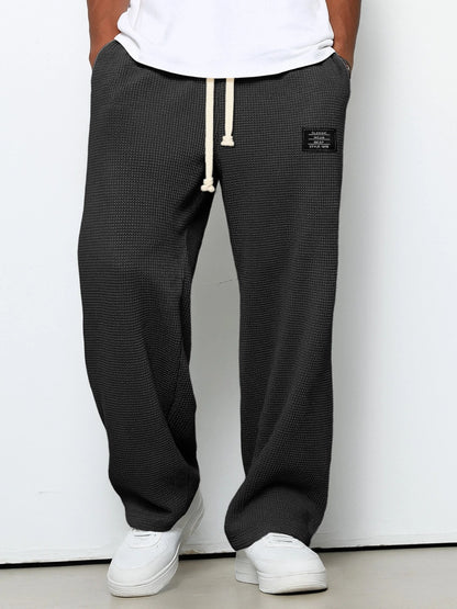 Men’s Loose-Fit Drape Straight-Leg Sweatpants