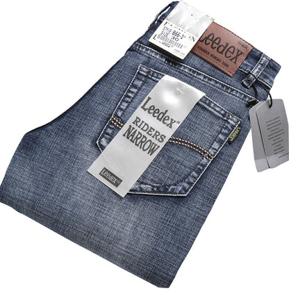 Men’s Lightweight Straight-Leg Stretch Casual Jeans