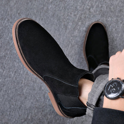 Men’s British Style Suede Chelsea Boots