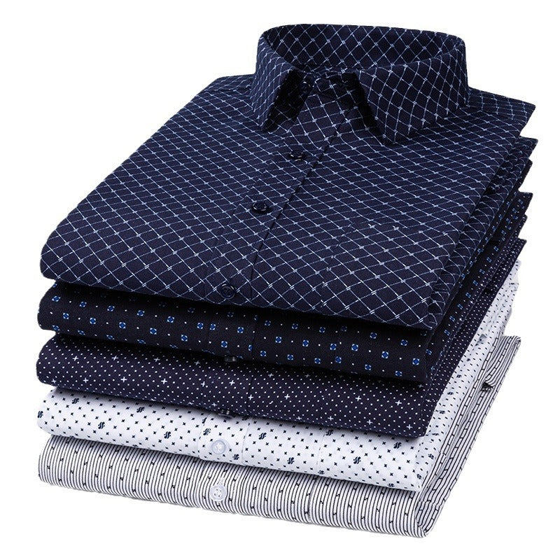 Men’s Cotton Plaid Long-Sleeve Casual Shirt