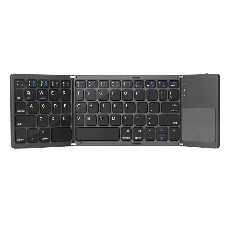 Tri-Fold Wireless Bluetooth Keyboard with Touchpad