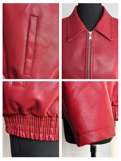 PU Leather Motorcycle Jacket