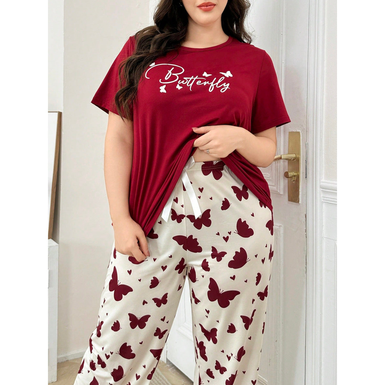 Women’s Plus Size Casual Loungewear Set