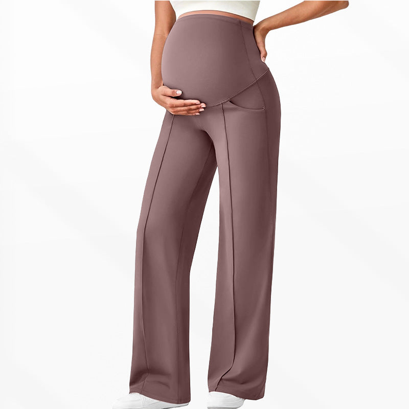 Women’s High-Waist Maternity Wide-Leg Pants