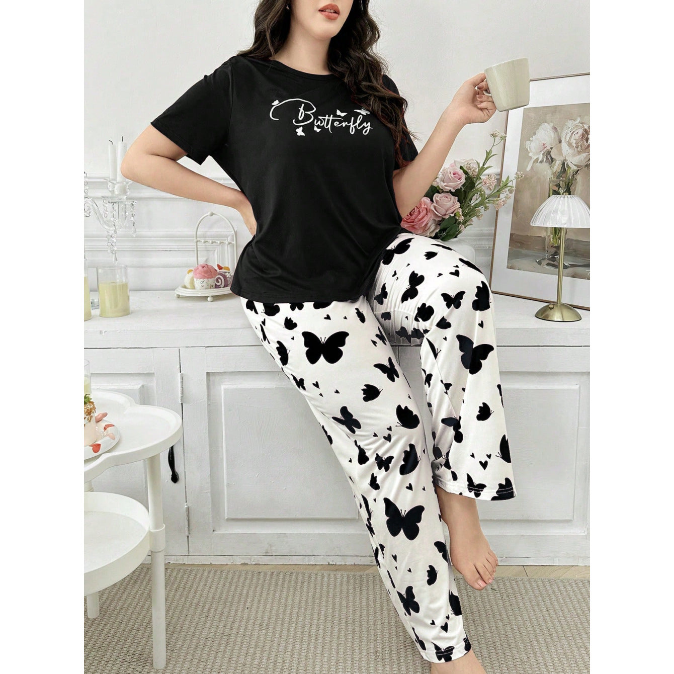 Women’s Plus Size Casual Loungewear Set
