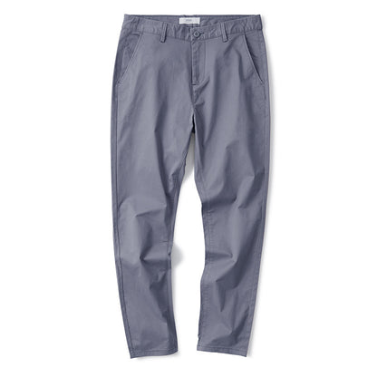 Men’s Cotton Stretch Straight-Leg Casual Trousers