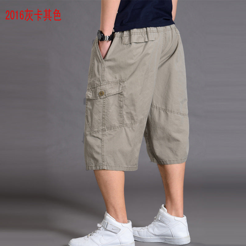 Men’s Loose-Fit 7/8 Cropped Cargo Pants