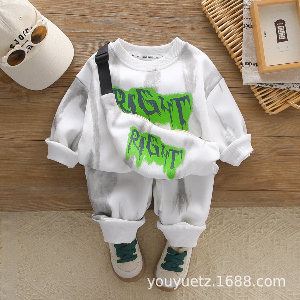 Baby Boys’ Embroidered Jacket 3-Piece Set