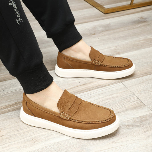 Men’s Matte Leather Casual Loafers