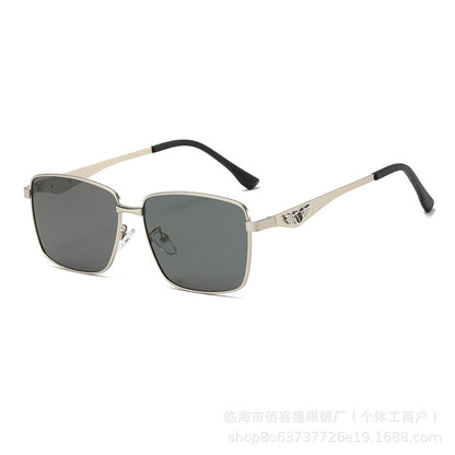 Men’s Metal Square Polarized Sunglasses