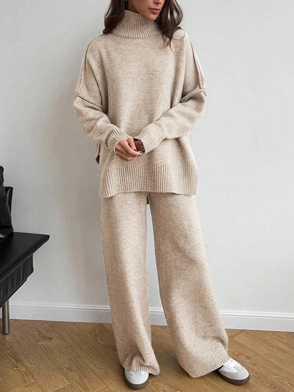 Women’s Turtleneck Knit Sweater & Pants Set