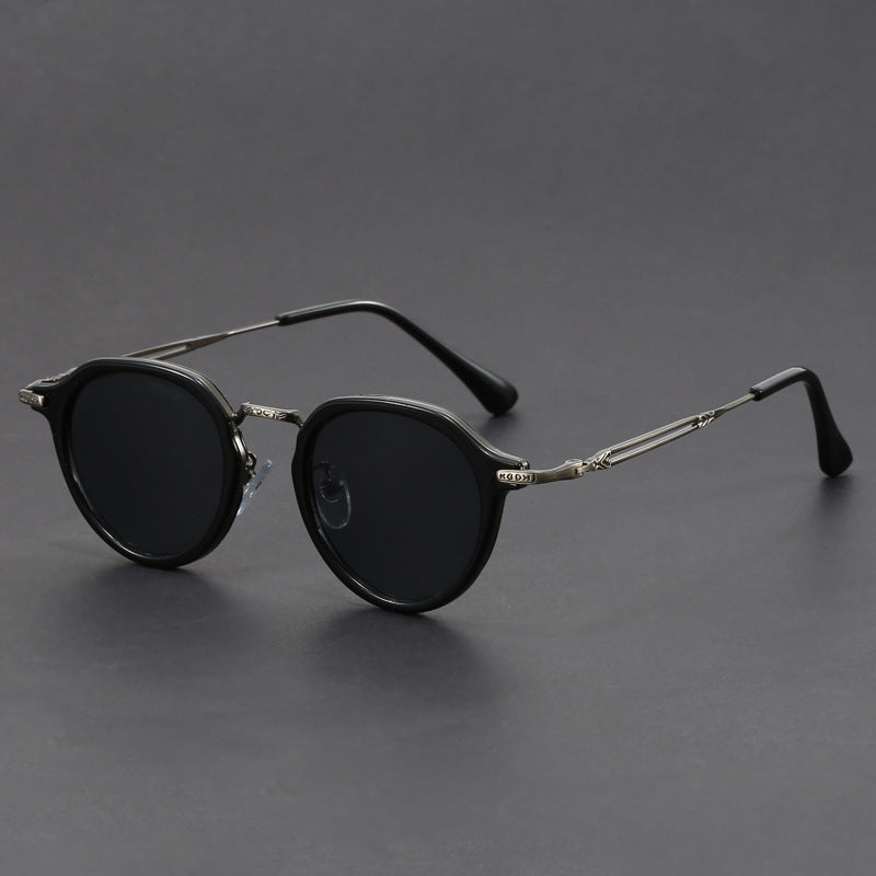 Unisex Steampunk Round Frame Retro Sunglasses