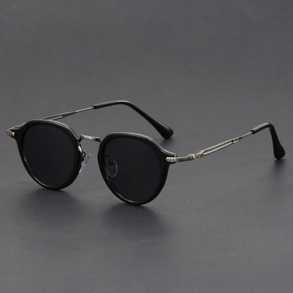 Unisex Steampunk Round Frame Retro Sunglasses