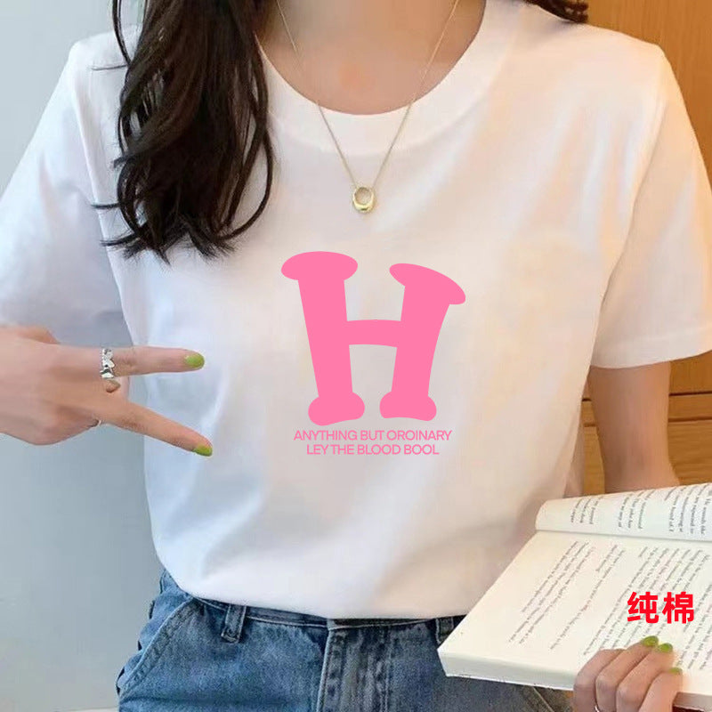 Women’s Pure Cotton Loose-Fit Crew Neck T-Shirt