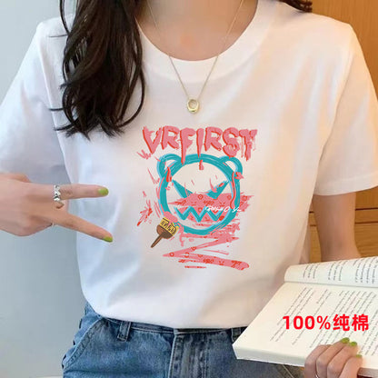 Women’s Pure Cotton Loose-Fit Crew Neck T-Shirt