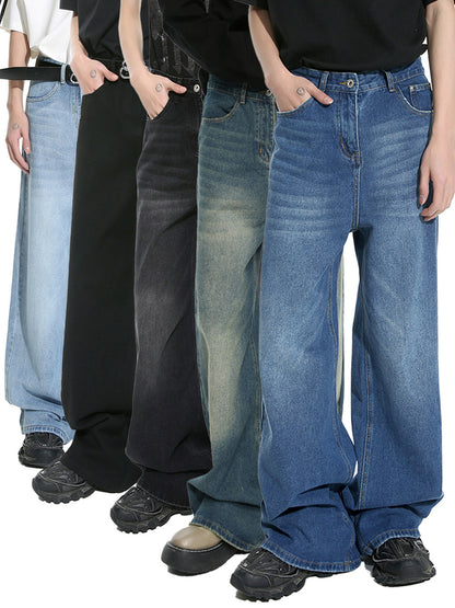 Men’s Vintage Washed Straight-Leg Jeans