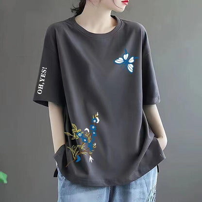 Women’s Printed Loose-Fit Short Sleeve T-Shirt