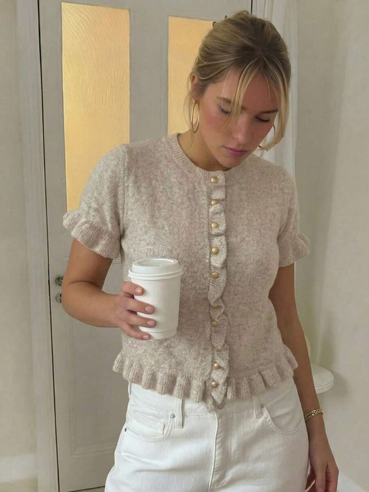 Women’s Vintage Knit Short Sleeve Cardigan