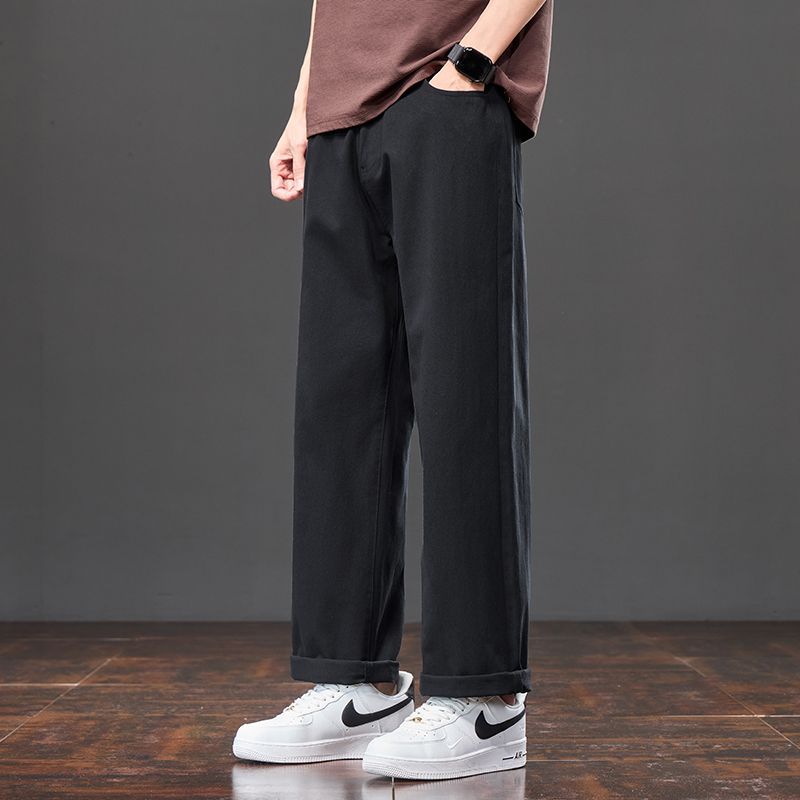 Men’s Loose-Fit Straight-Leg Cotton Casual Pants