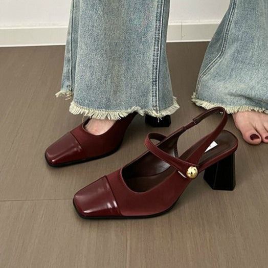 Women’s Vintage Square-Toe Mary Jane Heels