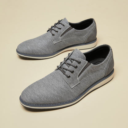 Men’s Vintage Breathable Canvas Lace-Up Shoe