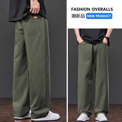 Men’s Loose-Fit Straight-Leg Cotton Casual Pants
