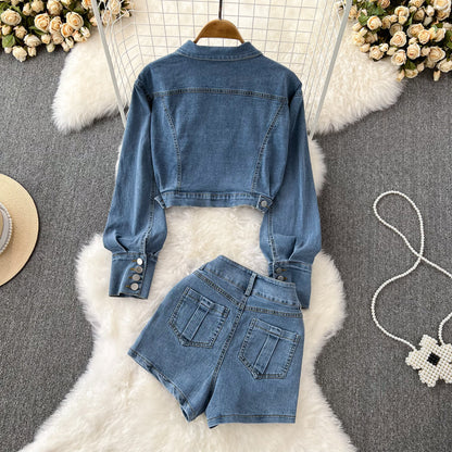 Women’s Denim Jacket & Skort Two-Piece Set