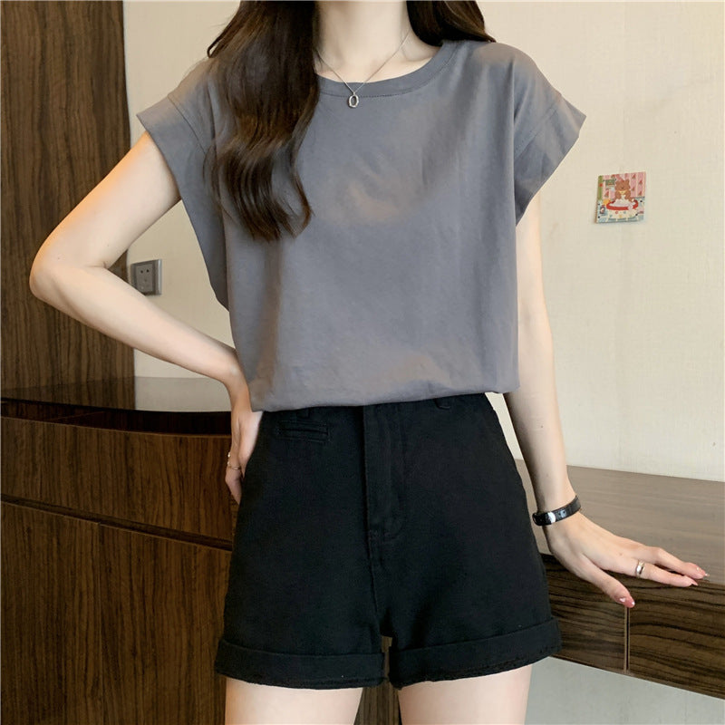 Women’s Flutter Sleeve Loose-Fit T-Shirt