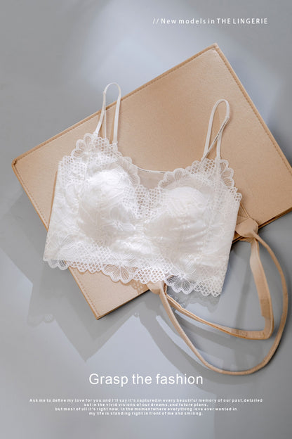 Women’s Lace Letter Wireless Camisole Bra
