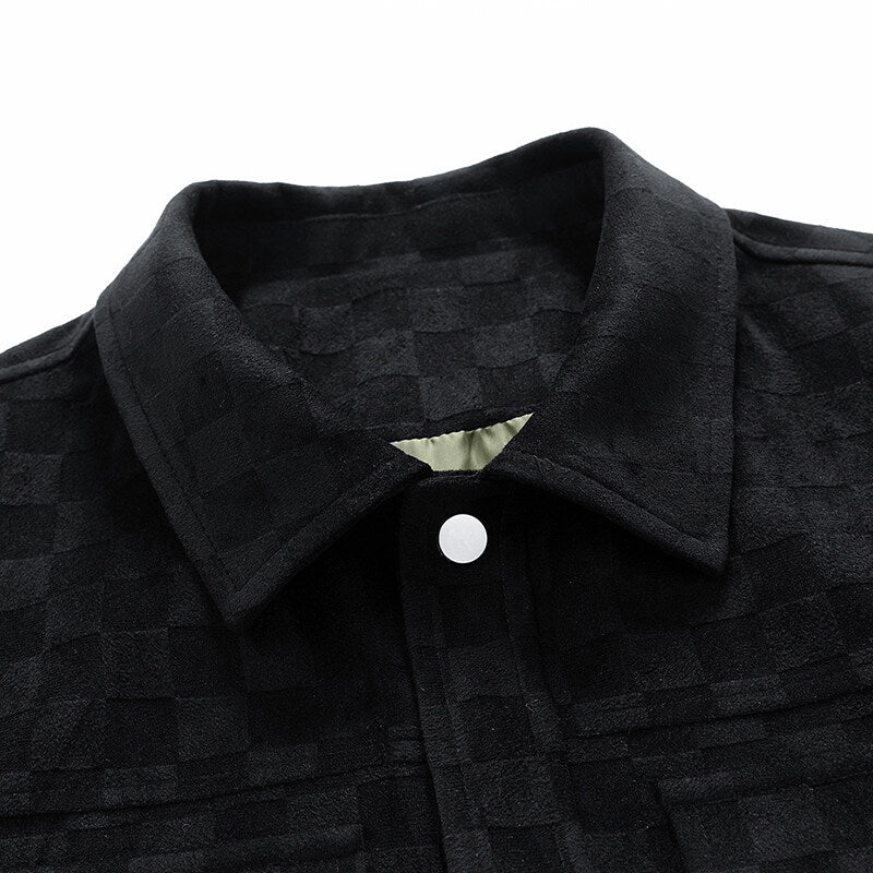 Men’s Plaid Lapel Casual Jacket
