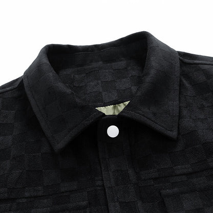Men’s Plaid Lapel Casual Jacket