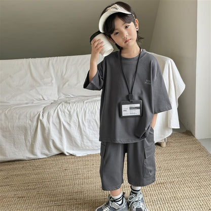 Boys’ Cotton T-Shirt & Shorts Summer Set