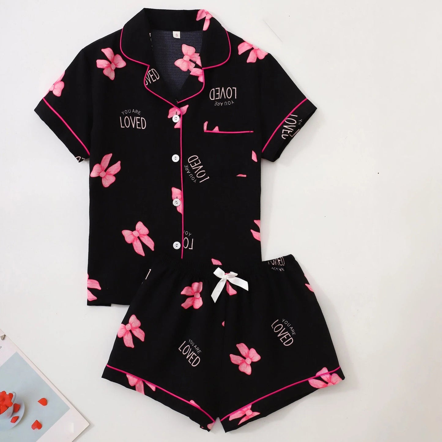 Women’s Printed Short Sleeve Pajama Set