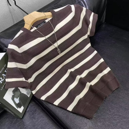 Men’s Contrast Collar Knitted Polo Shirt