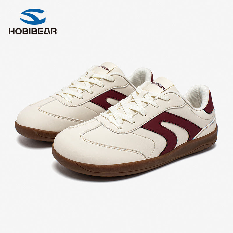 Men’s Wide-Toe Leather Casual Sneakers
