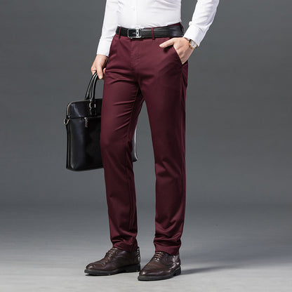Men’s Slim Fit Business Casual Straight-Leg Pants