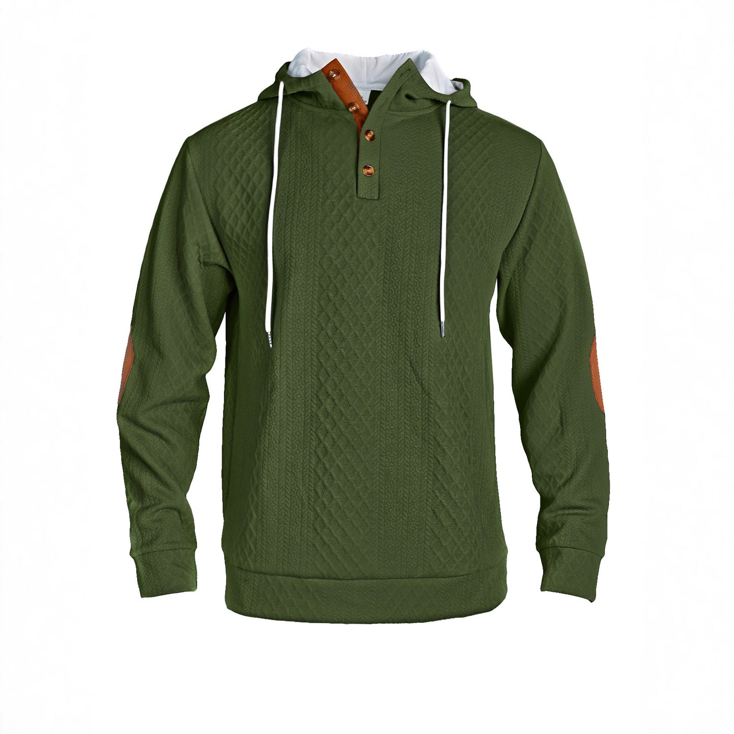 Men’s Jacquard Hooded Pullover Sweatshirt