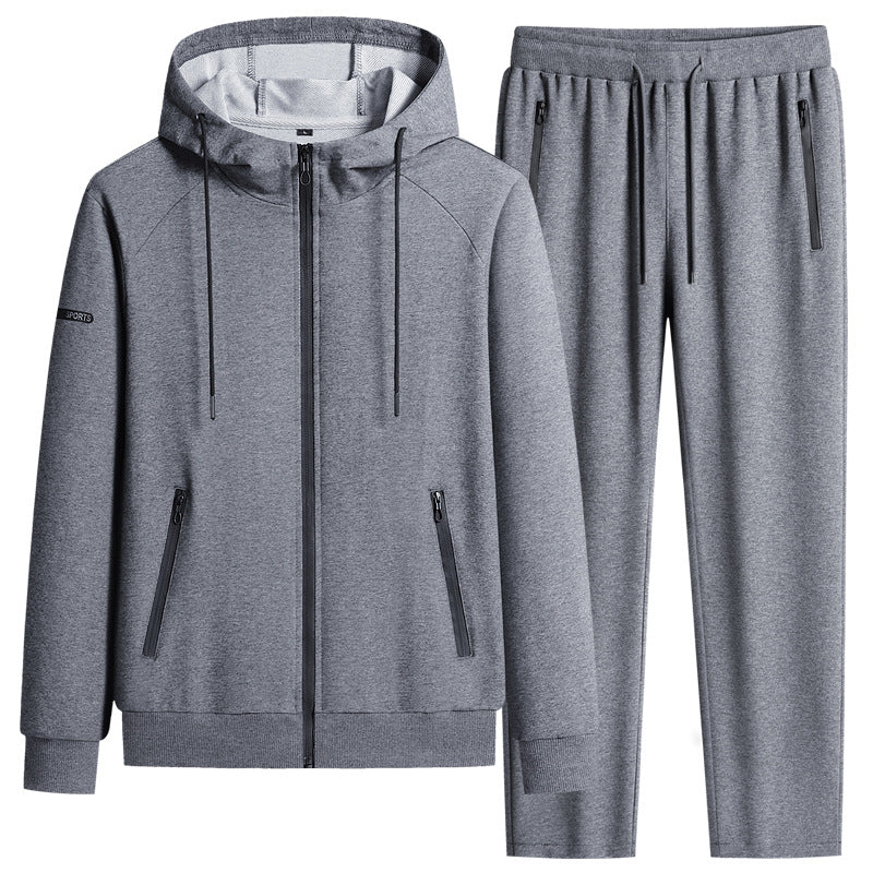 Men’s Stand Collar Cotton Sports Set